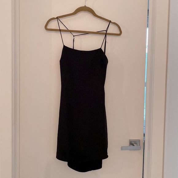 Nasty Gal open back mini black Dress LBD size M - Picture 2 of 8